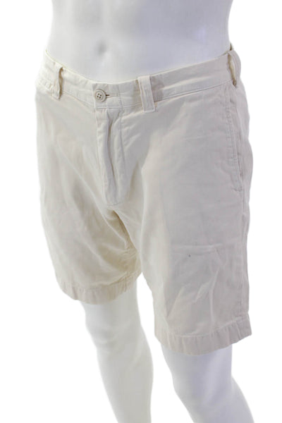 J Crew Mens Chino Shorts Beige 100% Cotton Button Size 30