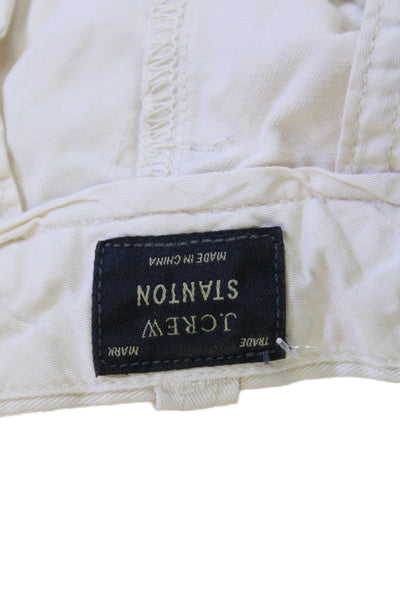 J Crew Mens Chino Shorts Beige 100% Cotton Button Size 30