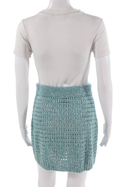 Matthew Bruch Women Light Blue Mini Skirt Size S