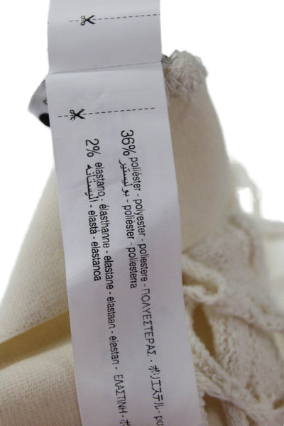 Zara Women Maxi Skirt Beige Geometric Cotton Long Size S