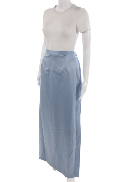 VIE By Victoria Royal Womens Maxi Straight Pencil Skirt Light Blue Size 14