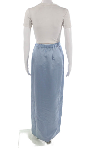 VIE By Victoria Royal Womens Maxi Straight Pencil Skirt Light Blue Size 14