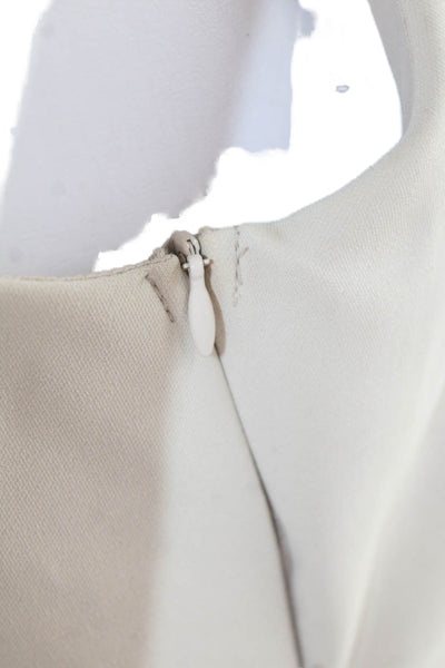 Zara Women Sleeveless Tank Top Beige Crew Drawstring Size M