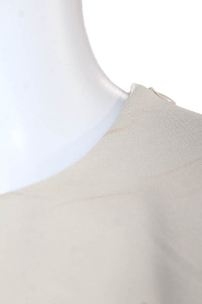 Zara Women Sleeveless Tank Top Beige Crew Drawstring Size M