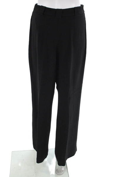 Sezane Women Black Dress Pants Button Acetate Viscose Size 6