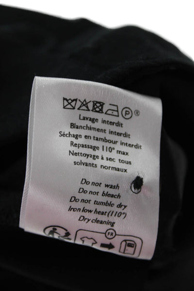 Sezane Women Black Dress Pants Button Acetate Viscose Size 6