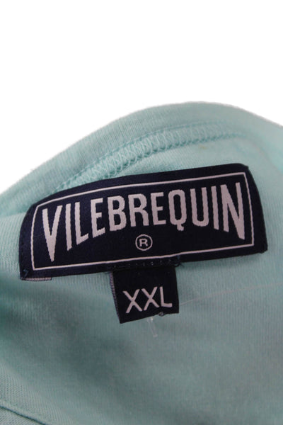 Vilebrequin Mens Light Blue Cotton Beach Short Sleeve T-Shirt Size 2XL