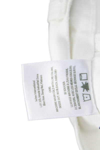 Edwin Unisex White 100% Cotton Beach Solid Button Shorts Size 25