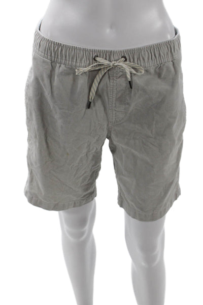 Vuori Mens Gray Chino Bermuda Drawstring Shorts Size S