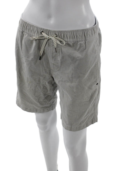Vuori Mens Gray Chino Bermuda Drawstring Shorts Size S