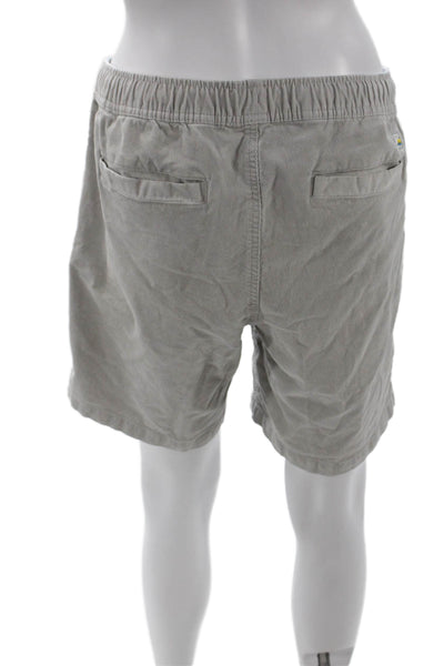 Vuori Mens Gray Chino Bermuda Drawstring Shorts Size S