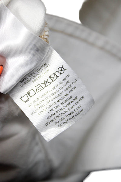 I. Am. Gia. Womens White Mid Rise Cotton Button Pants Size S