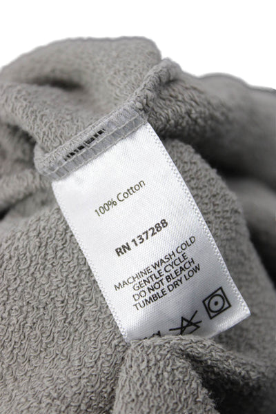 Year Of Ours Women Pullover Sweatshirt Gray 100% Cotton Crew Neck Size S