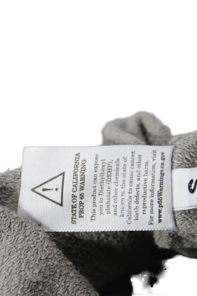 Year Of Ours Women Pullover Sweatshirt Gray 100% Cotton Crew Neck Size S