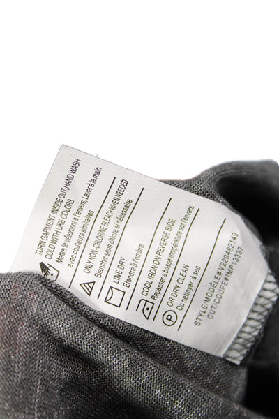 Vince Women Basic Jersey T-Shirt Gray Long Sleeve Size 2XS