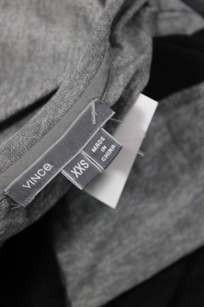 Vince Women Basic Jersey T-Shirt Gray Long Sleeve Size 2XS