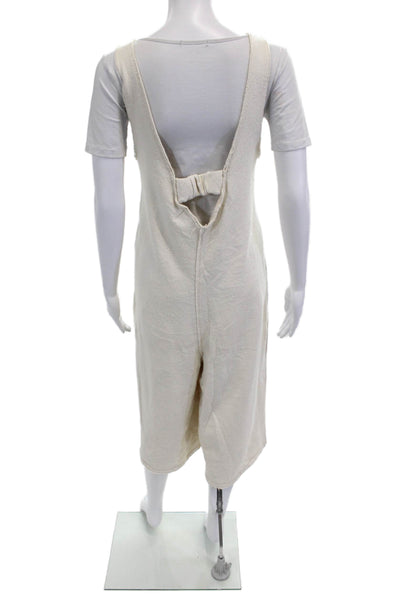Saturday Sunday Anthropologie Women Romper Beige Sleeveless V-Neck Size M