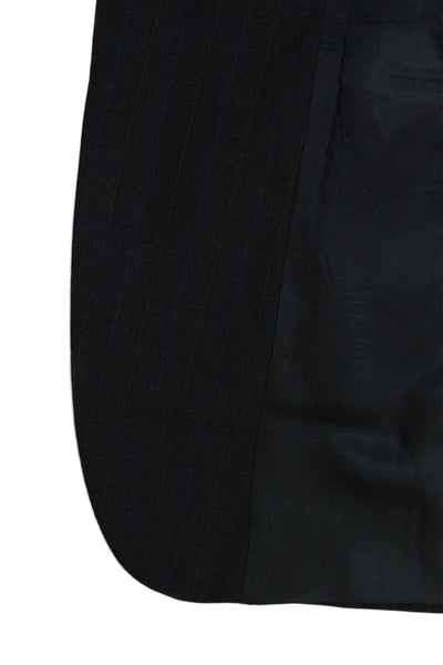Polo University Club By Ralph Lauren Men Dark Blue Striped Suit Jacket Size 42