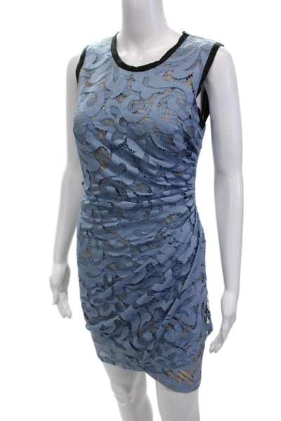 Sea New York Women Black Bodycon Sheath Dress Sleeveless Round Neck Size 0