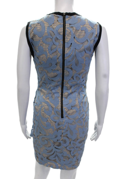 Sea New York Women Black Bodycon Sheath Dress Sleeveless Round Neck Size 0
