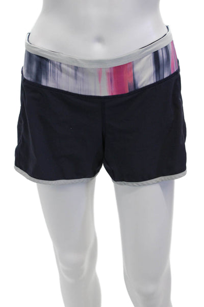 Lululemon Womens Dark Blue Drawstring Nylon Blend Shorts Size 4
