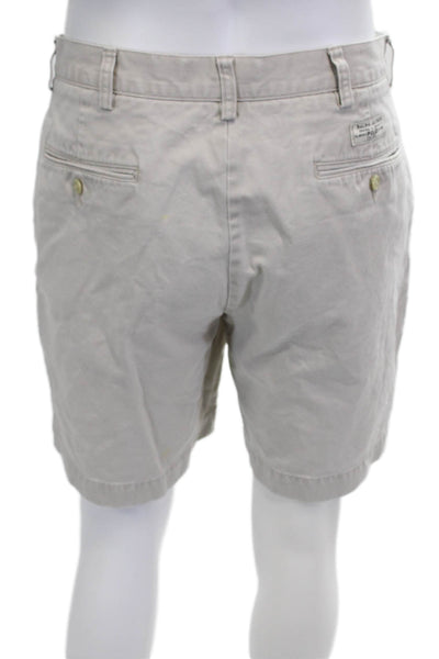 Polo Ralph Lauren Men Chino Shorts Beige Cotton Button Size 34