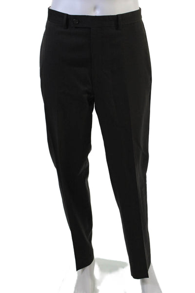 Lauren Ralph Lauren Mens Dress Pants Black Wool Classic Button Size 34