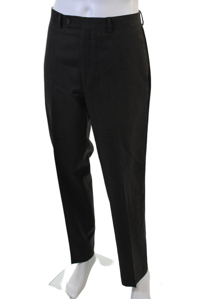 Lauren Ralph Lauren Mens Dress Pants Black Wool Classic Button Size 34