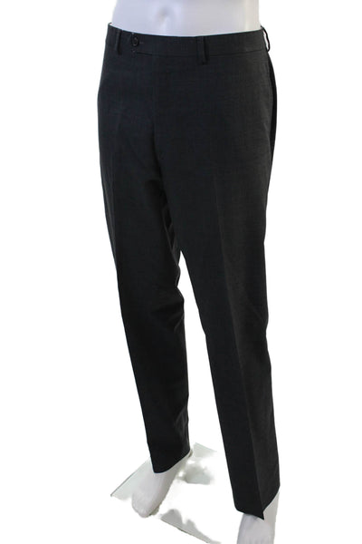 Lauren Ralph Lauren Men Dress Pants Dark Gray 100% Wool Button Size 34
