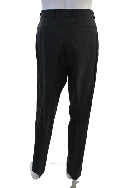 Lauren Ralph Lauren Men Dress Pants Dark Gray 100% Wool Button Size 34