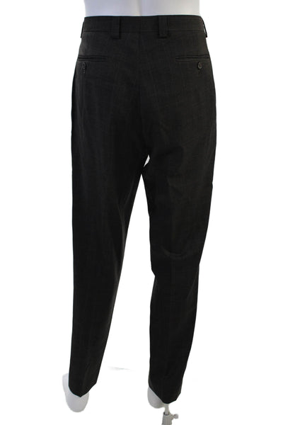 Lauren Ralph Lauren Men Black Wool Check Dress Pants Size 34