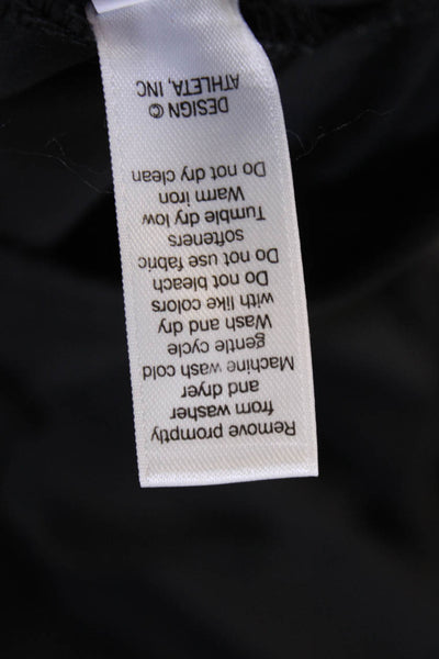 Athleta Womens Elastic Waist Straight Leg Cuff Joggers Black Size 4