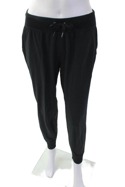 Athleta Womens Elastic Waist Straight Leg Joggers Black Size 4