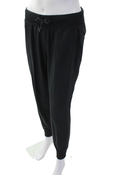 Athleta Womens Elastic Waist Straight Leg Joggers Black Size 4