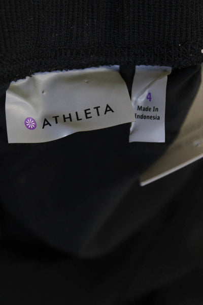 Athleta Womens Elastic Waist Straight Leg Joggers Black Size 4