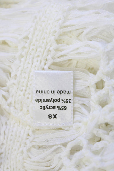 Cut25 by Yigal Azrouel Women Pullover Sweater White Long Sleeve Size XS