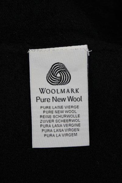 Lacoste Mens V-Neck Pullover Sweater Black Pure Wool Big & Tall Size 8