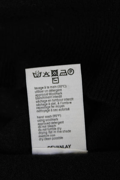Lacoste Mens V-Neck Pullover Sweater Black Pure Wool Big & Tall Size 8