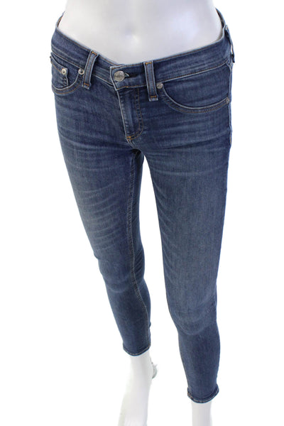 Rag & Bone Women Dark Blue Ankle Skinny Jeans Size 26