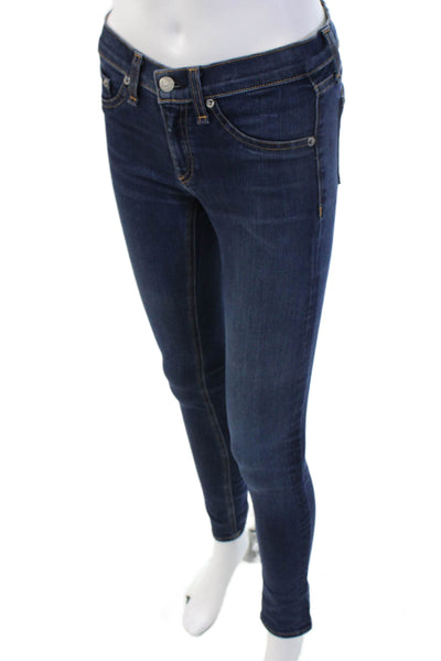 Rag & Bone Womens Skinny Ankle Dark Blue Jeans Size 26