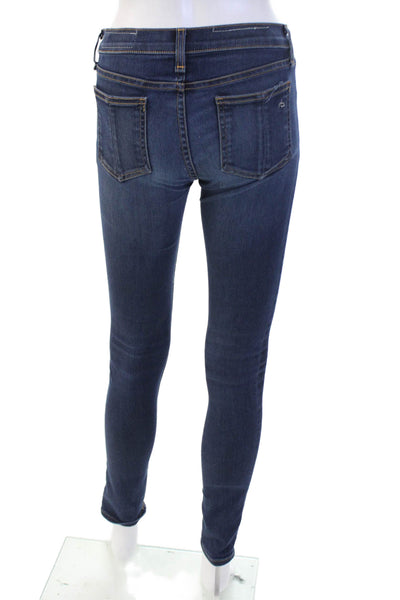 Rag & Bone Womens Skinny Ankle Dark Blue Jeans Size 26