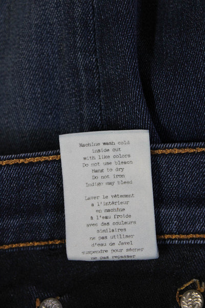 Rag & Bone Womens Skinny Ankle Dark Blue Jeans Size 26