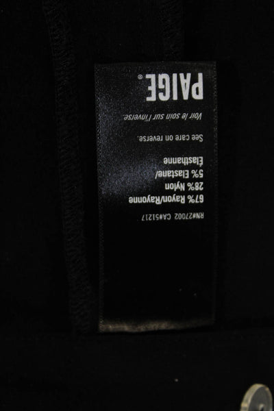 Paige Women Ankle Jeggings Black Zip Rayon Blend Size 25