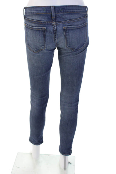 J Brand Women Ankle Skinny Jeans Dark Blue Cotton Mid Rise Size 26
