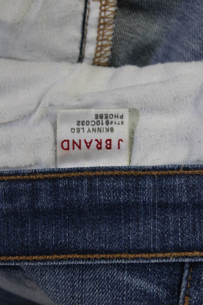 J Brand Women Ankle Skinny Jeans Dark Blue Cotton Mid Rise Size 26
