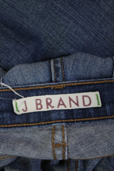 J Brand Women Ankle Skinny Jeans Dark Blue Cotton Mid Rise Size 26