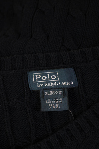 Polo Ralph Lauren Mens Dark Blue V-Neck 100% Cotton Vest Sleeveless Size XL