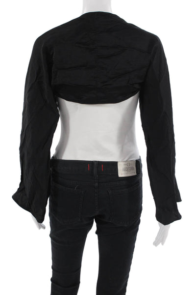 L'Agence Women Dark Gray Straight Jeans Cotton Blend Button Size S