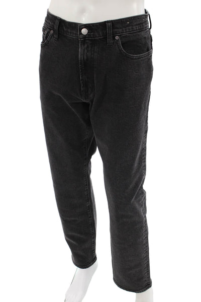 L'Agence Women Dark Gray Straight Jeans Cotton Blend Button Size S