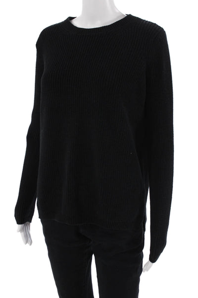 525 America Unisex Black 100% Cotton Crew Neck Pullover Sweater Size XS